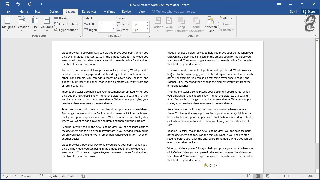 essay half page