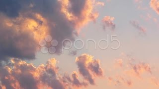 Dusk clouds passing by in the spring - time lapse. Stock Footage