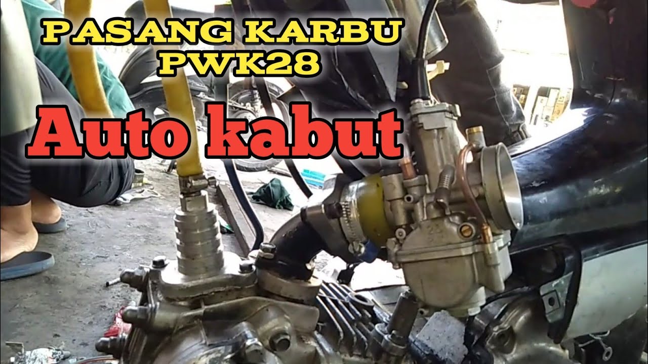 Pasang karbu Pwk28  di motor road race 125cc || Suzuki Smash