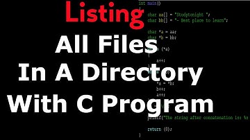 List All the Files & Directories In a Directory | C Programming