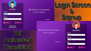 VB.NET Login and Signup screen (Animated Transition)