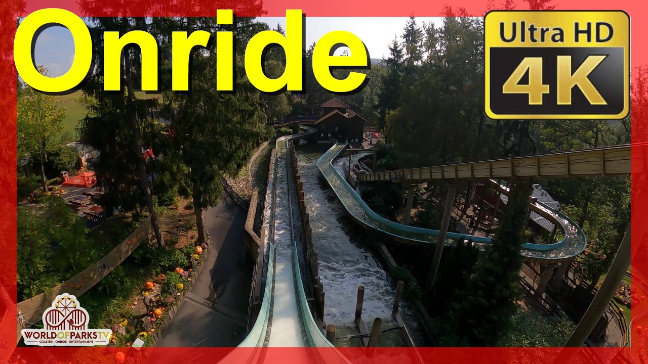 Traubenrutsche (Onride & Off Ride) Taunus Wunderland in Schlangenbad – Mack Rides Log Flume (POV)