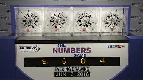 Evening Numbers Game Drawing: Wednesday, June 6, 2018