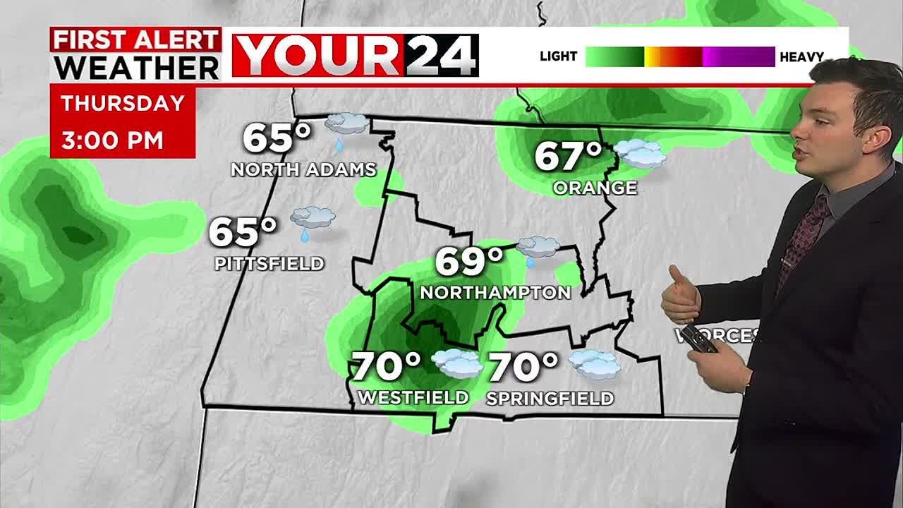 Cooler & More Refreshing Thursday with a few Spotty Showers