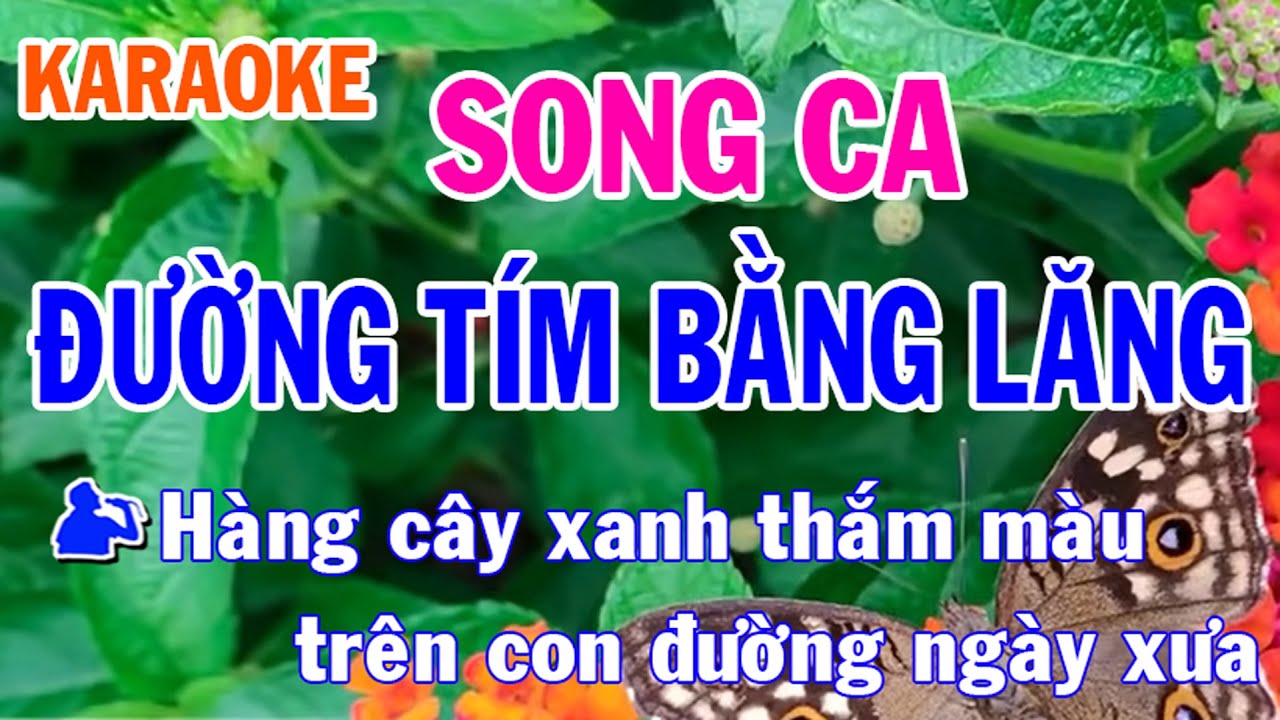 Đường Tím Bằng Lăng Karaoke Song Ca Nhạc Sống - Phối Mới Dễ Hát - Nhật Nguyễn