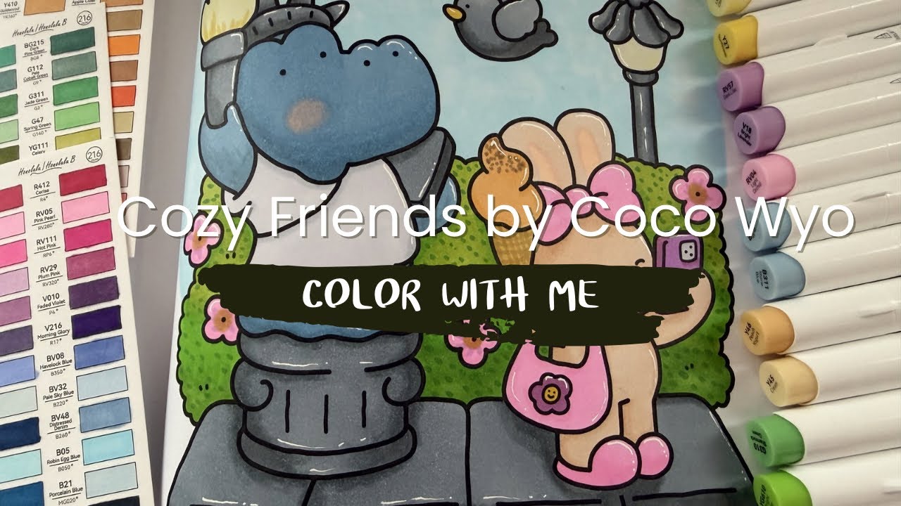 ASMR Coloring | Cozy Friends by Coco Wyo | Ohuhu Markers
