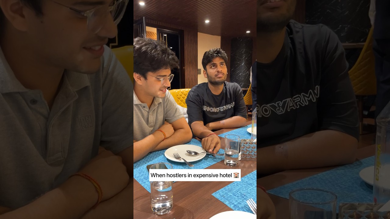 Hostlers in expensive hotel 😂😂 