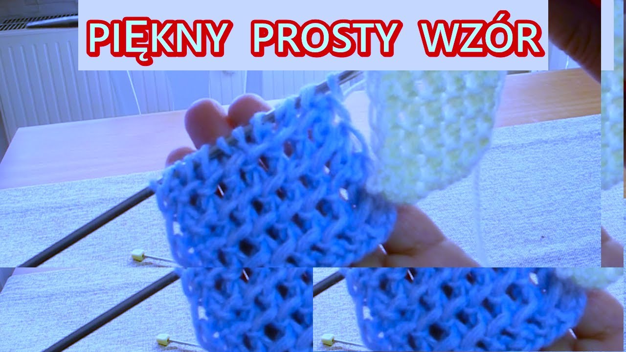 WZORY AŻUROWE NA DRUTACH PO POLSKU WZÓR AŻUROWY PIĘKNY KROK PO KROKU #