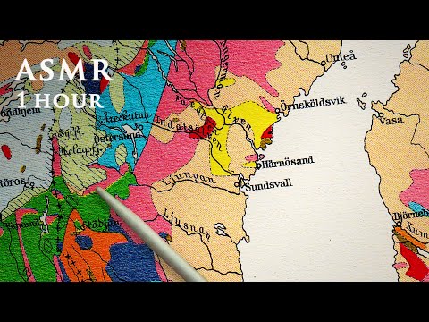 ASMR 1 Hour Multicolor Geology Map Ramble