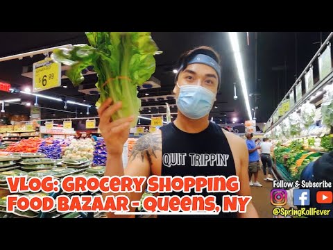 VLOG Grocery Shopping at Food Bazaar Queens NY