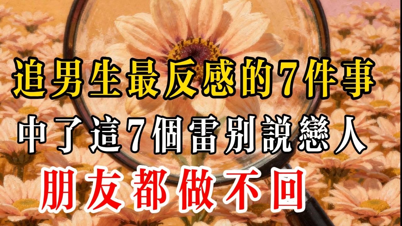 別把真心變壓力，男生最反感的7種靠近方式