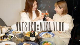 【家飲みで泥酔した】豪華すぎるお家ご飯＆ガールズトーク!出会いは？二人で旅した国13ヶ国！旅の話や泥酔しながらの後片付け、w 辰巳奈都子コラボ♡