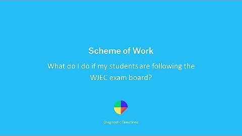 DQ Scheme of Work: What do I do if my students are following the WJEC exam board?