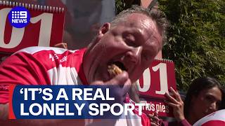 Meaty Mess: Australia's first pie eating championship | 9 News Australia