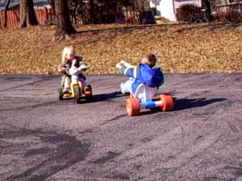 kids riding big wheels