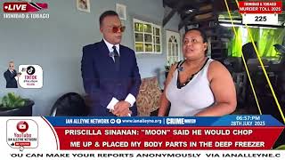 A woman tells Ian Alleyne that her husband threatened to murder her like Candice Honore in S/Grande. screenshot 2