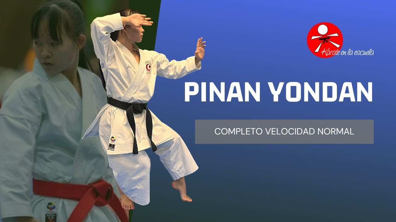 PINAN YONDAN (Cuarto pinan completo) - Velocidad normal visión frontal ...