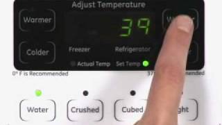 Adjusting Side Byside Refrigerator Temp Controls Actual Temp Youtube