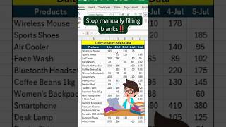 Fill Blank Cells in Excel in 5 Seconds ⚡