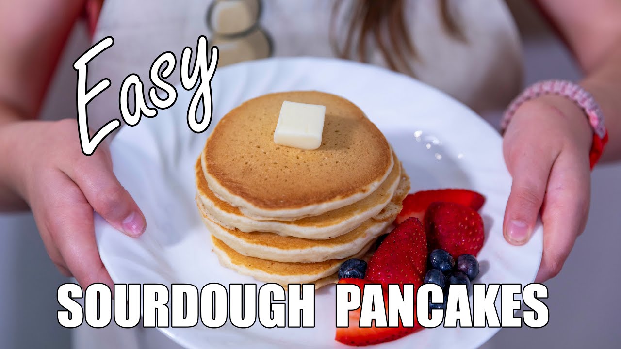 How to Make Sourdough Pancakes | Sourdough Pancake Recipe |  Kids Cooking | Baking at Home
