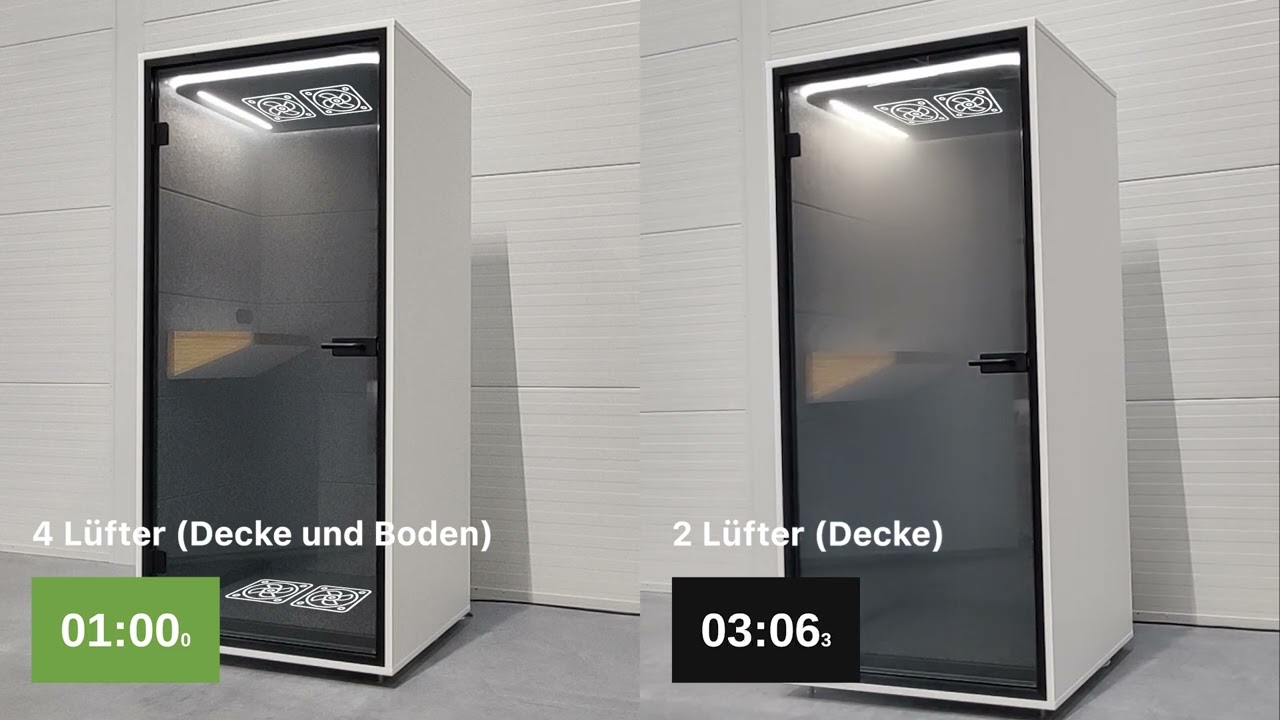 YOS Telefonboxen mit innovativer Ventilationstechnologie in Decke & Boden | Telefonbox kaufen