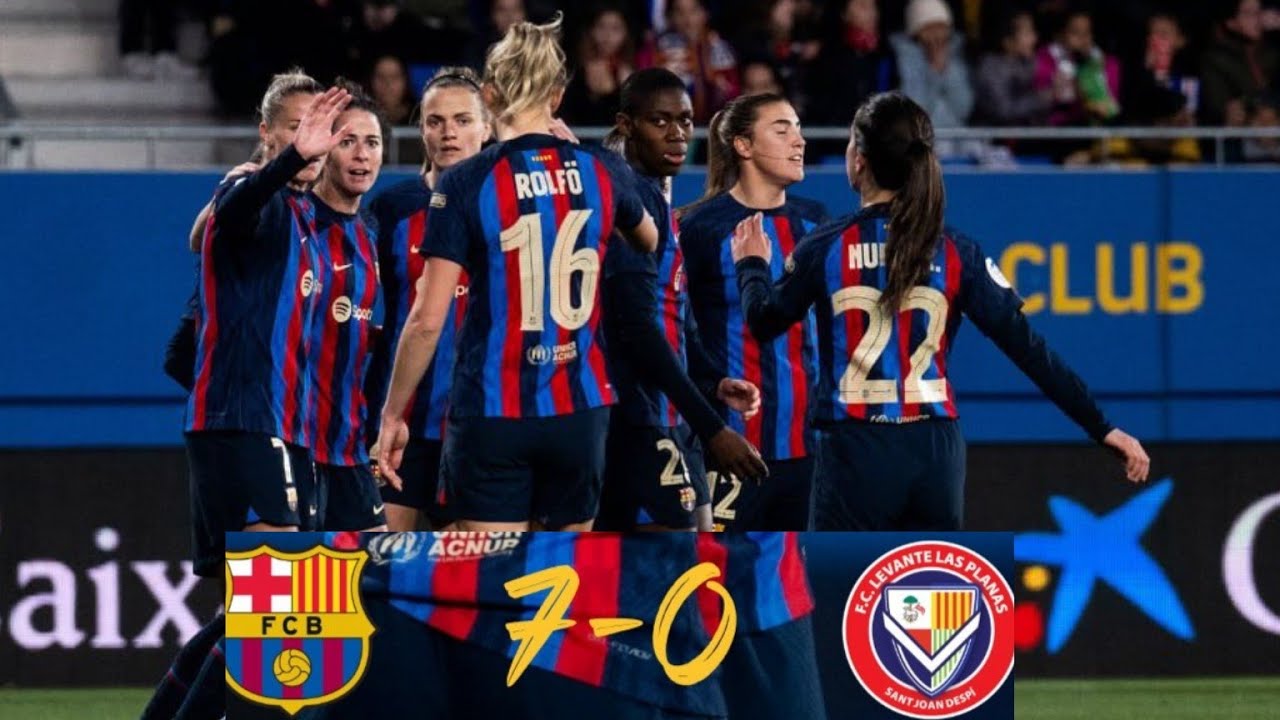 RESUMEN FC BARCELONA FEMENINO 7- 0 LEVANTE LAS PLANAS EN IMÁGENES ...