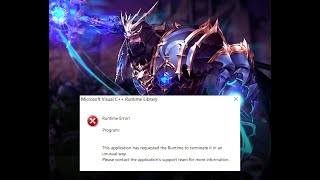 Mu online Webzen C++ Runtime Library Error Solution