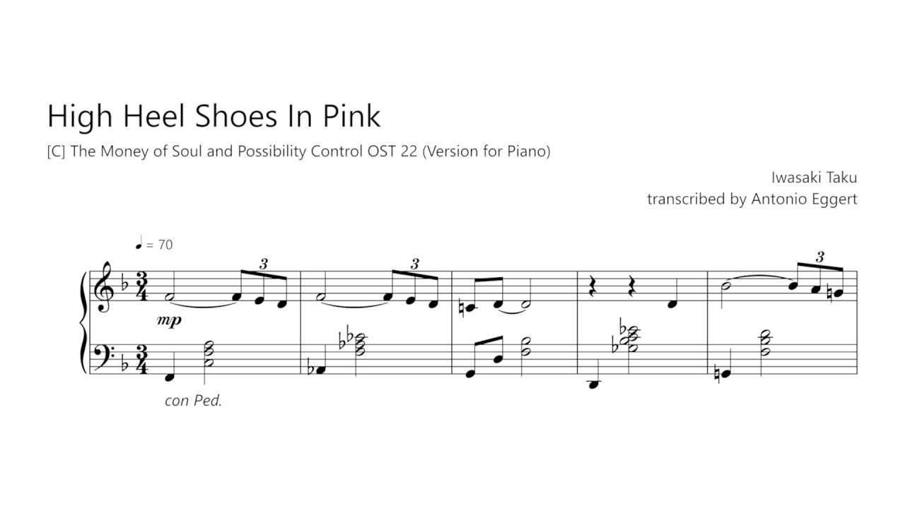 [C] OST 22 High Heel Shoes In Pink (Piano sheet music