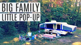 POP UP CAMPER TOUR | How we fit our family of 7 inside of our popup camper