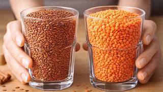 Bread Without Flour or Eggs! Just take a cup of lentils and flax seeds! Lots of protein!
