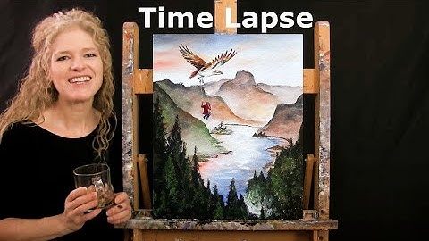 TIME LAPSE - Learn How to Paint FLIGHT OF THE IMAGINATION with Acrylic - Step by Step Tutorial