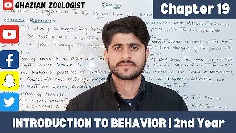 Behavior and Types of Behavior 12th Class|An introduction to behaviour, stimulus and response|FBISE