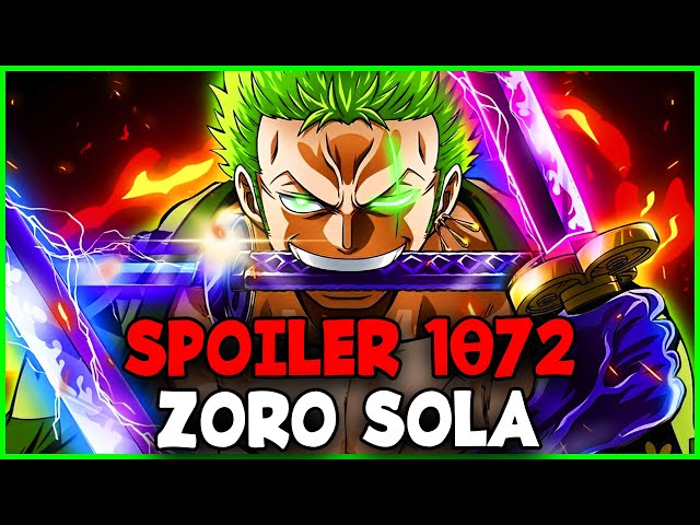 SPOILER 1072 DE ONE PIECE - ZORO SOLA 