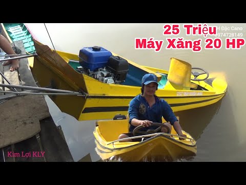Test cano vừa chế xong 25 triệu,gắn máy xăng 20HP.