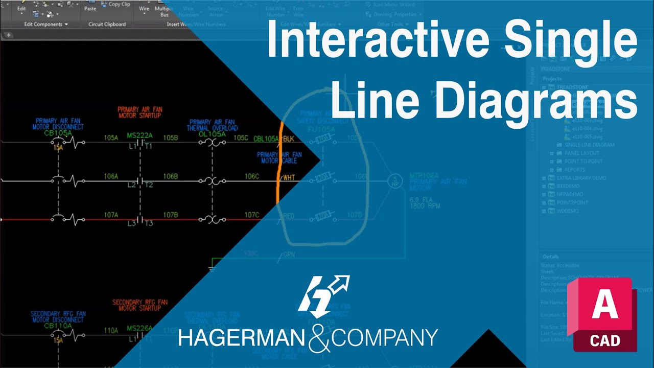 AutoCAD Electrical - Interactive Single Line Diagrams ... basement electrical wiring diagram 