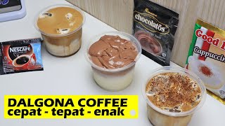 CARA CEPAT MEMBUAT DALGONA COFFEE 3 RASA - NESCAFEE , CHOCHOLATOS, & GOOD DAY - MINUMAN KEKINIAN