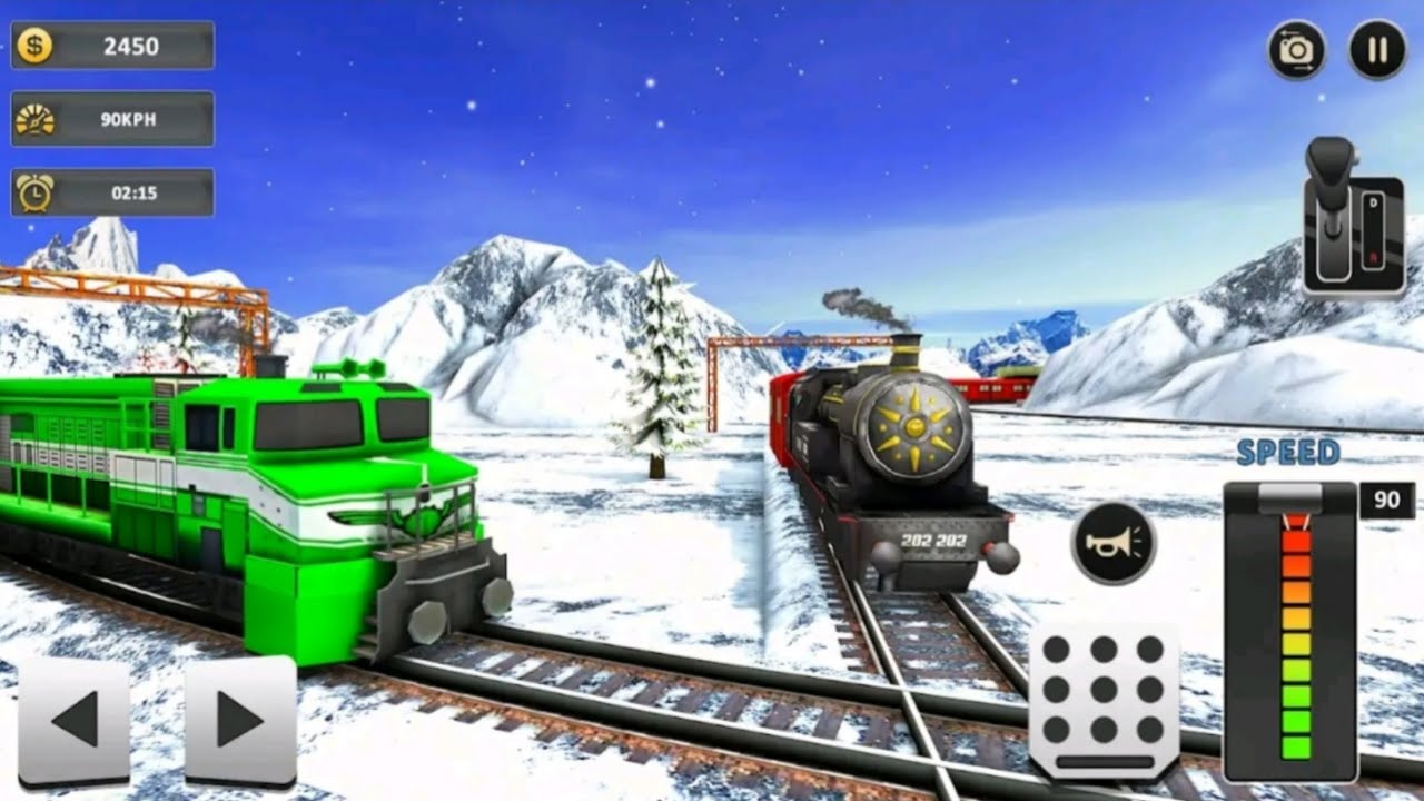 Railway Train Simulator Game : Train Driving simulator  _ Androidgameplay 