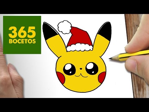 Como Dibujar Un Pikachu Para Navidad Paso A Paso Dibujos