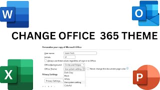 How to Enable or Disable MS Word/Outlook Dark Mode. Change Theme of Microsoft Office Apps.