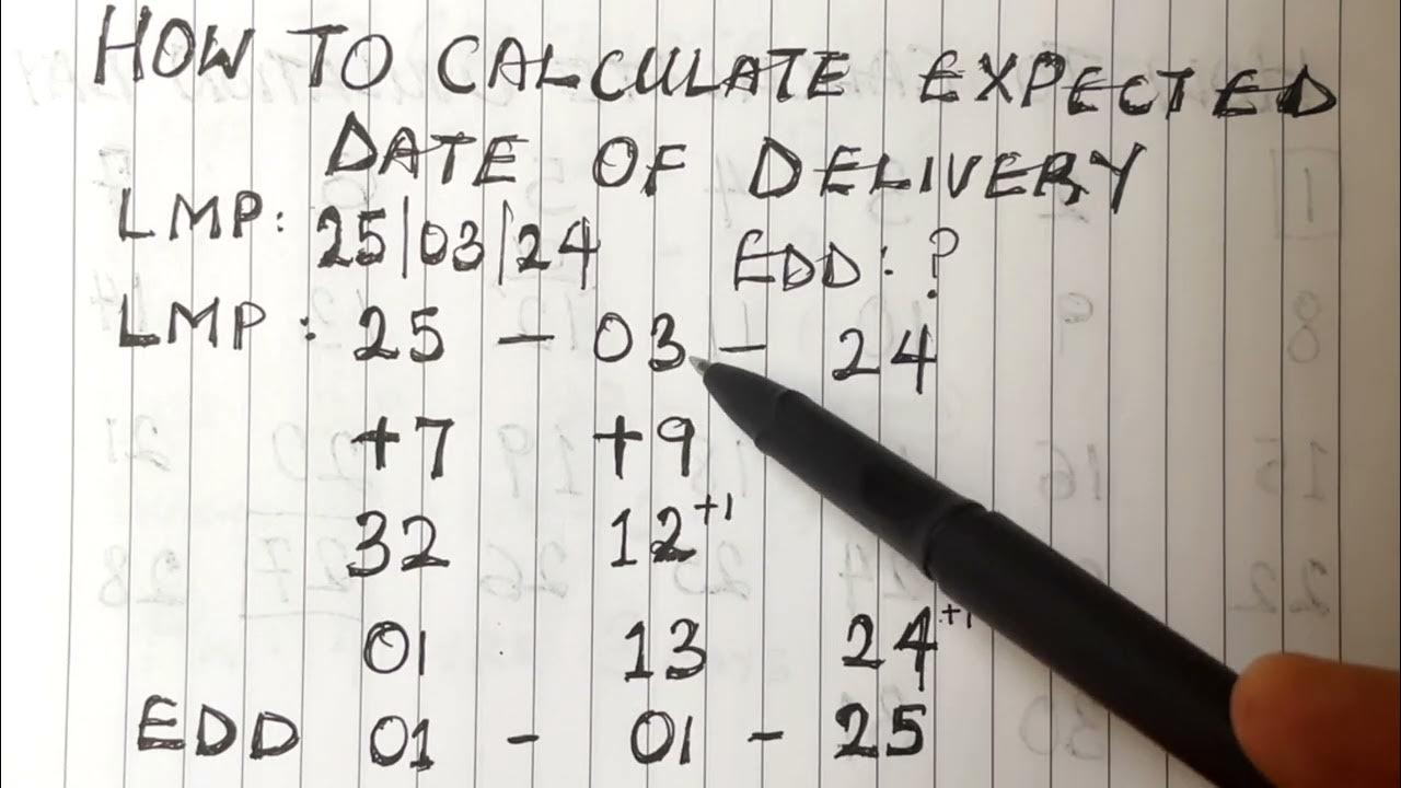 how-to-calculate-expected-date-of-delivery-youtube
