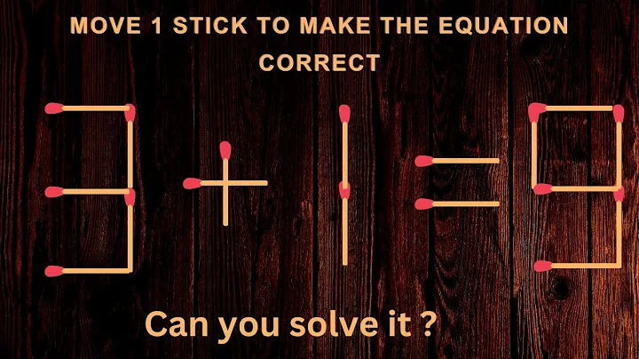 Turn the wrong equation into correct just in 1 move 3+1=9 #matchstick  #puzzle #mindtest #math