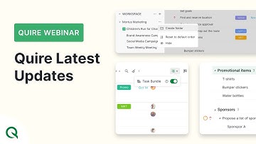 Quire Webinar: Latest Updates