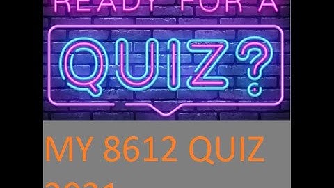 MY 8612 QUIZ 1/7/2022 CHECK HOW TO SOLVE THE QUIZ #aiou
