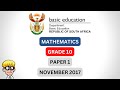 November Grade 10 Maths Paper 1