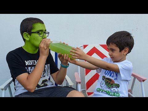 Buğranın Yüzü Yeşil Oldu. Green Face Kid Fun Kids Video