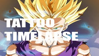 SON GOHAN TATTOO TIMELAPSE DRAGÓN BALL Z *💉💉 BLACK AND WHITE