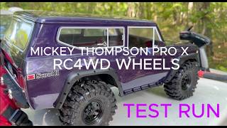 REDCAT GEN8 V2: TEST RUN MICKEY THOMPSON PRO X, RC4WD WHEELS AND INJORA SILICONE INSERTS #redcatgen8