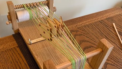 Folding tablet loom-how to warp (woodington the movie)