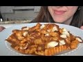 SassEsnacks ASMR: Poutine (Fries Gravy Cheese Curds) | Coffee Crisp | Canadian Food | Eating Sounds