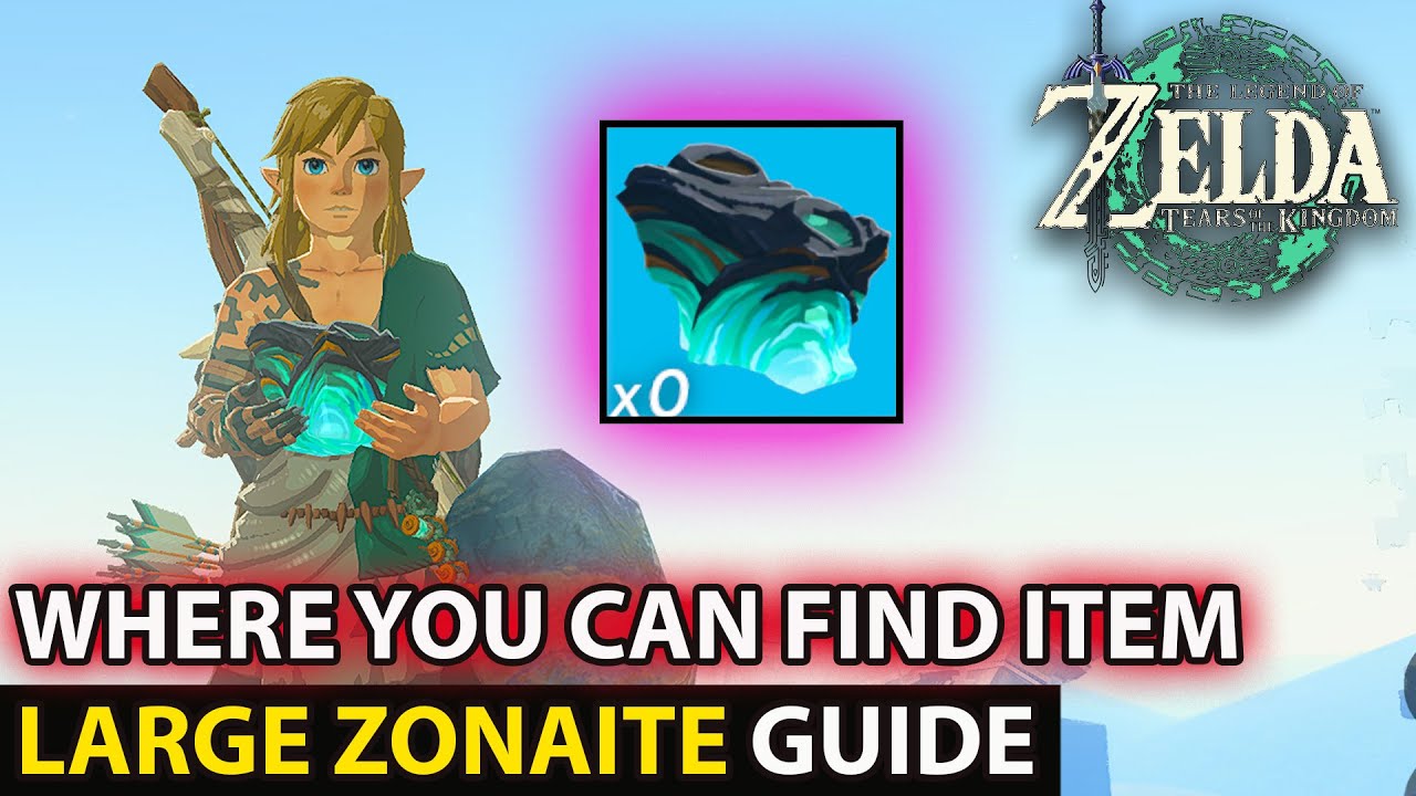 How To Get Rare (Large Zonaite) Item Location Guide In Zelda: Tears of